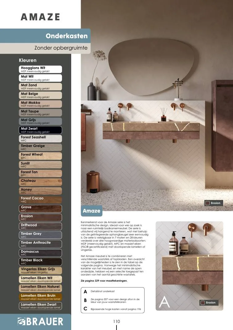 Amaze uit het meubelprogramma — cataloguspagina 112